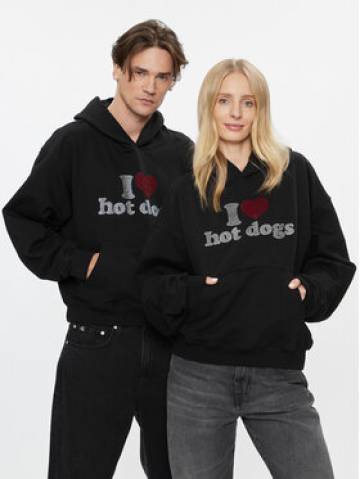 2005 Світшот Unisex Hot Dogs Чорний Oversize 2005 Світшот Unisex Hot Dogs Чорний Oversize