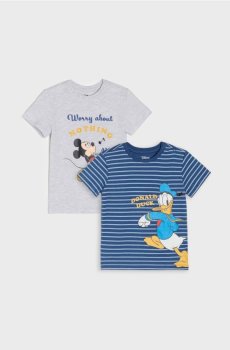 Бавовняні футболки з принтом 2 pack Mickey Mouse - індиго