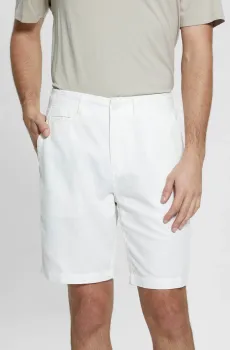 Мужские белые льняные шорты Белый 31 Guess M4GB59.WG8B0;G018