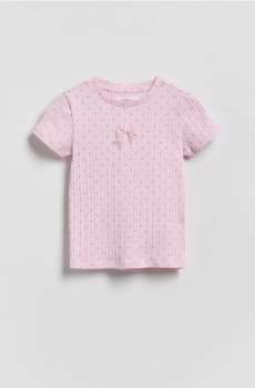 Reserved - Футболка в горошок - пастельний рожевий - 037HU-03X