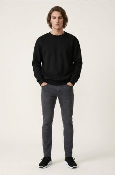 Базова кофта crewneck з домішкою бавовни - чорний