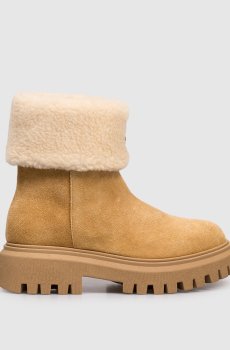 Бежевые замшевые ботинки Petit Aurea