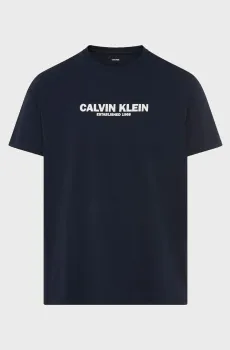 Мужская темно-синяя футболка GRAP Синий M Calvin Klein LV04RE820G