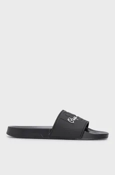 Мужские черные слайдеры SLIDER YOUNG Черный 44 Pepe Jeans PMS70147