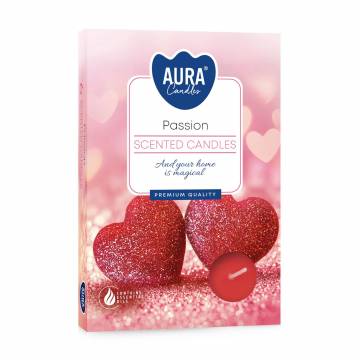 Ароматическая свеча Bispol Scented Candle Aura Passion, 6 шт (p15-380)