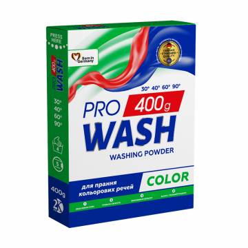 Стиральный порошок ProWash Color для цветных вещей, 5 стирок, 400 г Стиральный порошок ProWash Color для цветных вещей, 5 стирок, 400 г
