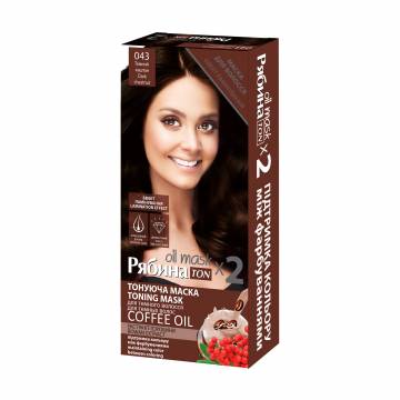 Тонирующая маска Acme Color Рябина Ton Oil Mask Duo Pack для темных волос, c эффектом ламинирования, 043 Темный каштан, 2*30 мл Тонирующая маска Acme Color Рябина Ton Oil Mask Duo Pack для темных волос, c эффектом ламинирования, 043 Темный каштан, 2*30 мл
