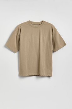 Reserved - Бавовняна футболка - бежевий - 956IX-87X