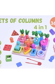 Деревянная игрушка-сортер 4 в 1 Shantou Jinxing от 3 лет (C15001)