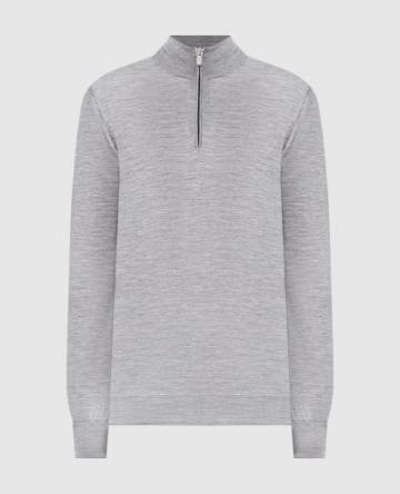 Серый меланжевый джемпер из шерсти и кашемира