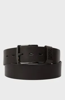 Мужской темно-коричневый кожаный ремень Коричневый 100 Karl Lagerfeld 561431.815300;490