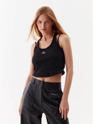 Calvin Klein Jeans Топ J20J221430 Чорний Regular Fit Calvin Klein Jeans Топ J20J221430 Чорний Regular Fit