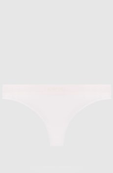 Белый трусики-тонг с логотипом узором