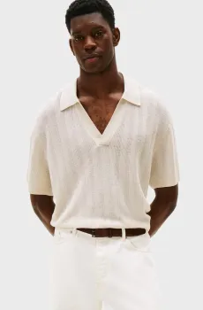 Мужское белое поло Tommy Hilfiger x F1 MOVIE Белый M Tommy Hilfiger MW0MW41384