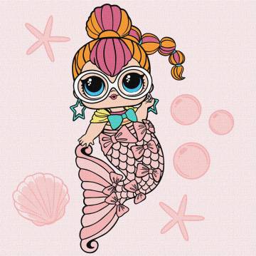 Картина за номерами Ідейка Lol Surprise Mermaids Neon QT 40х40 см (KHO6264) Картина за номерами Ідейка Lol Surprise Mermaids Neon QT 40х40 см (KHO6264)