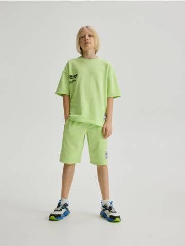 Reserved - BOYS` T-SHIRT & SHORTS - світло-жовтий - 4422N-10X Reserved - BOYS` T-SHIRT & SHORTS - світло-жовтий - 4422N-10X