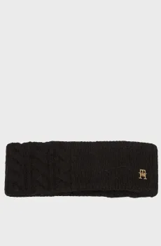Женская черная повязка ELEVATED Черный ONESIZE Tommy Hilfiger AW0AW17989