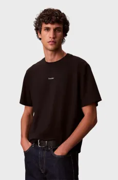 Мужская черная футболка PIQUE NANO Черный XL Calvin Klein LV04LC241G