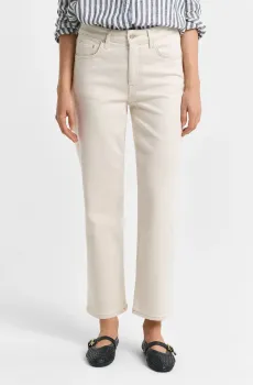 Женские белый (слоновой кости) джинсы ECRU STRAIGHT LEG JEANS Бежевый 28 Gant 4100251