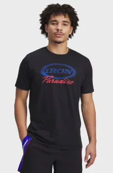 Мужская черная футболка Pjt Rck Iron SS Черный S Under Armour 1389945-001