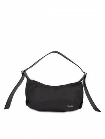 Calvin Klein Плоска сумка Wide Strap Nylon Shoulder Bag Sm K60K611056 Чорний Calvin Klein Плоска сумка Wide Strap Nylon Shoulder Bag Sm K60K611056 Чорний