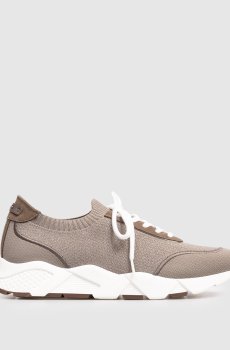 Коричневые кроссовки с люрексом