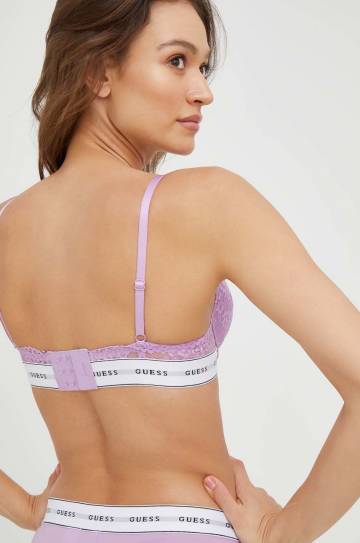 Бюстгальтер Guess цвет фиолетовый кружево однотонный Бюстгальтер Guess цвет фиолетовый кружево однотонный