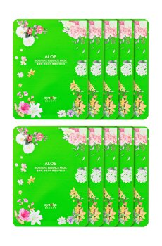 Увлажняющая тканевая маска для лица Eyenlip Moisture Essence Mask Aloe с экстрактом алоэ, 10*25 мл
