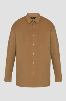 Мужская рыжая вельветовая рубашка Рыжий XL Karl Lagerfeld 553013.605972;420