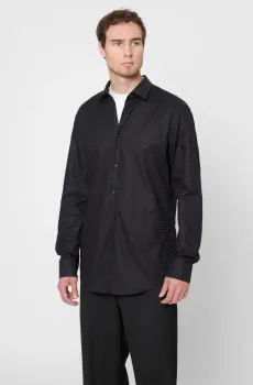 Мужская черная рубашка с узором Черный 41 HUGO 50544934;001