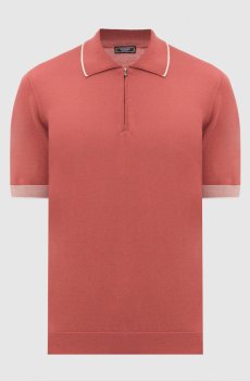 Терракотовое поло с молнией