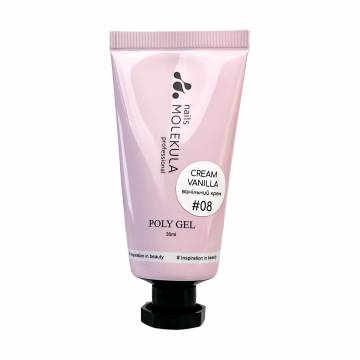 Полигель для ногтей Nails Molekula Professional Poly Gel 08 Cream Vanilla, 30 мл Полигель для ногтей Nails Molekula Professional Poly Gel 08 Cream Vanilla, 30 мл