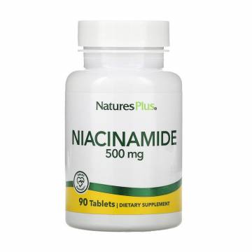 Ниацинамид (B3) NaturesPlus Niacinamide 500 мг, 90 таблеток Ниацинамид (B3) NaturesPlus Niacinamide 500 мг, 90 таблеток