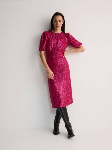 Reserved - Сукня з паєтками - фуксія - ZU702-43X Reserved - Сукня з паєтками - фуксія - ZU702-43X