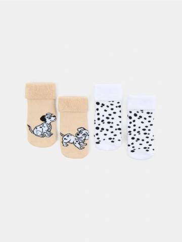 Дитячі шкарпетки набір з 2 101 Dalmatians - нюдовий Дитячі шкарпетки набір з 2 101 Dalmatians - нюдовий