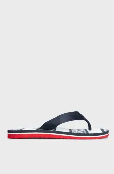 Женские темно-синие вьетнамки TH MONOGRAM ESSENTIAL SANDAL Синий 37 Tommy Hilfiger FW0FW07162
