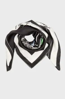 Женский черный шелковый платок sketch Черный ONESIZE Karl Lagerfeld A4W33115