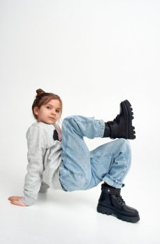 Черевики воркери підліткові шкіряні чорні Estro ER00114545