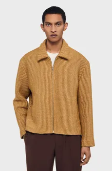 Мужская коричневая куртка Коричневый L Sandro SHPBL01151_Camel