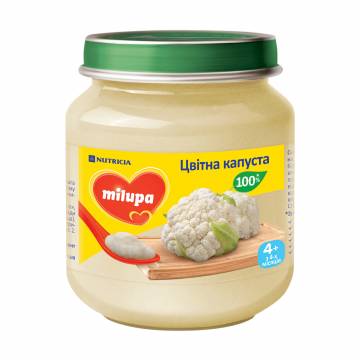 Детское овощное пюре Milupa Цветная капуста, от 5 месяцев, 125 г Детское овощное пюре Milupa Цветная капуста, от 5 месяцев, 125 г