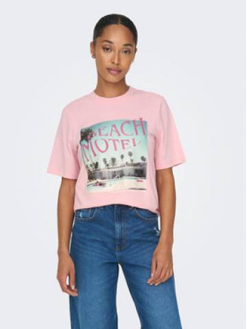 ONLY Футболка 15295382 Рожевий Regular Fit ONLY Футболка 15295382 Рожевий Regular Fit