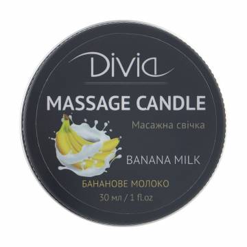 Свеча массажная Divia Massage Candle 11 Банановое молоко, 30 мл Свеча массажная Divia Massage Candle 11 Банановое молоко, 30 мл