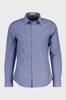 Мужская синяя рубашка в полоску SLIM POPLIN STRETCH Синий XXL Gant 3260030