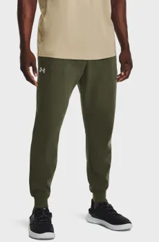 Мужские зеленые спортивные брюки UA Rival Fleece Joggers Зеленый S Under Armour 1379774-390