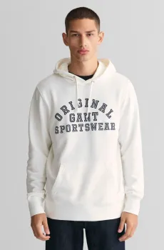 Мужское белое худи ORIGINAL GRAPHIC Белый S Gant 2007081