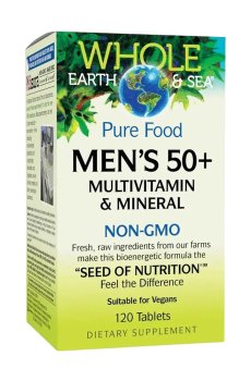 Мультивитаминный и минеральный комплекс для мужчин Natural Factors Mens 50+ Miltivitamin & Mineral, от 50 лет, 120 таблеток