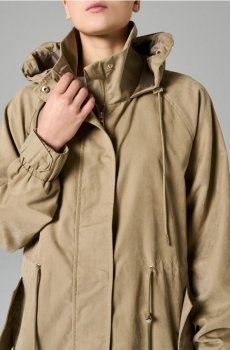 Парка з капюшоном і шнурком на талії - світло-зелений