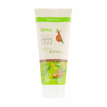 Уценка! Пенка для умывания FarmStay Snail Pure Cleansing Foam с муцином улитка, 180 мл