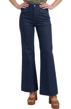 Blue Flared High Rise Jeans