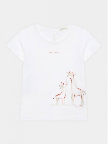 United Colors Of Benetton Футболка 3I1XA102U Білий Regular Fit United Colors Of Benetton Футболка 3I1XA102U Білий Regular Fit